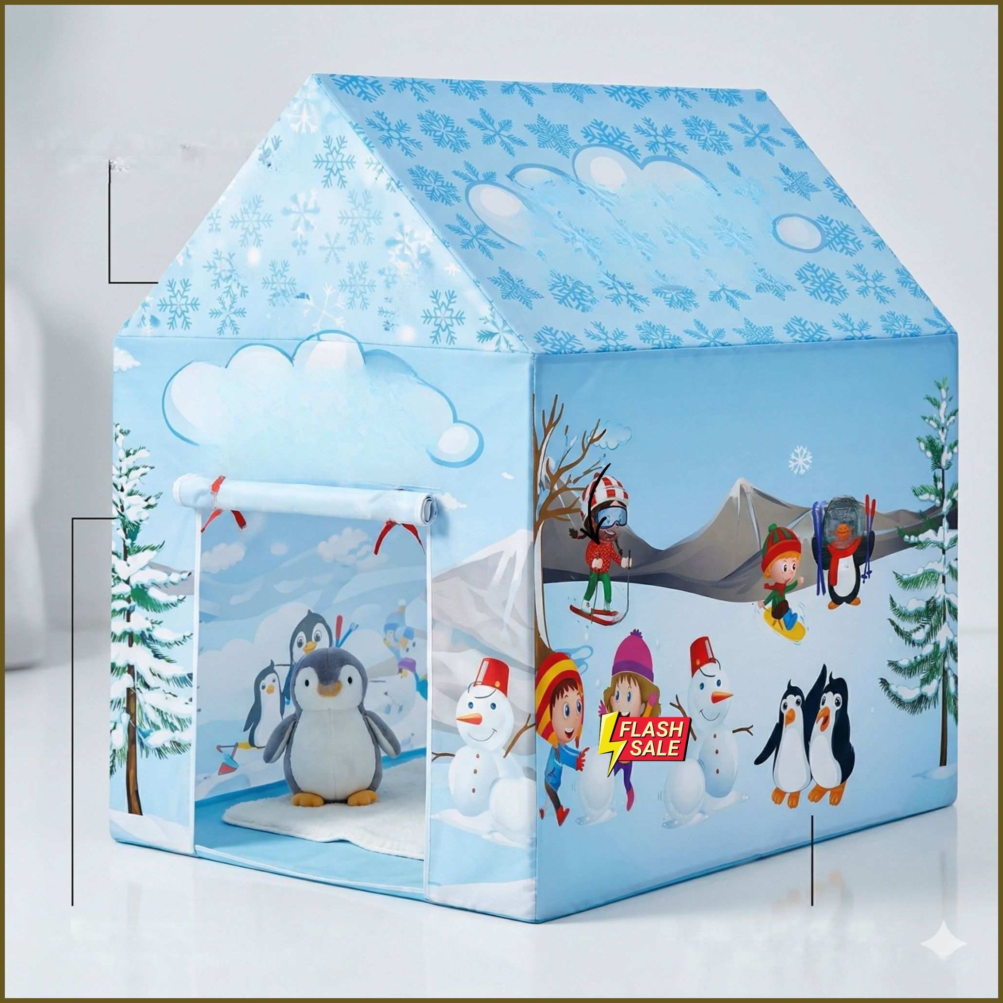 valam enterprise Kiddie Delight Large Penguin Play Tent Durable Foldable Spacious Fun Zone-picture-27