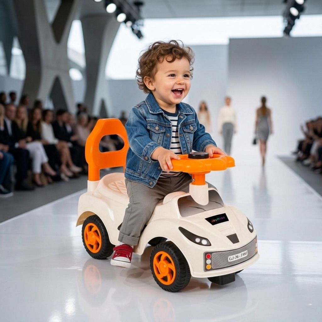 003 Ride-On Push Car for Kids 1 to 3 Years Push Car with Music & Horn Steering-image-45