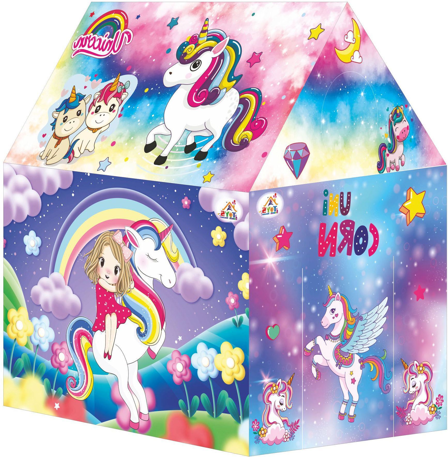 revafab Unicorn playing colorful tant house gor childrens-picture-15