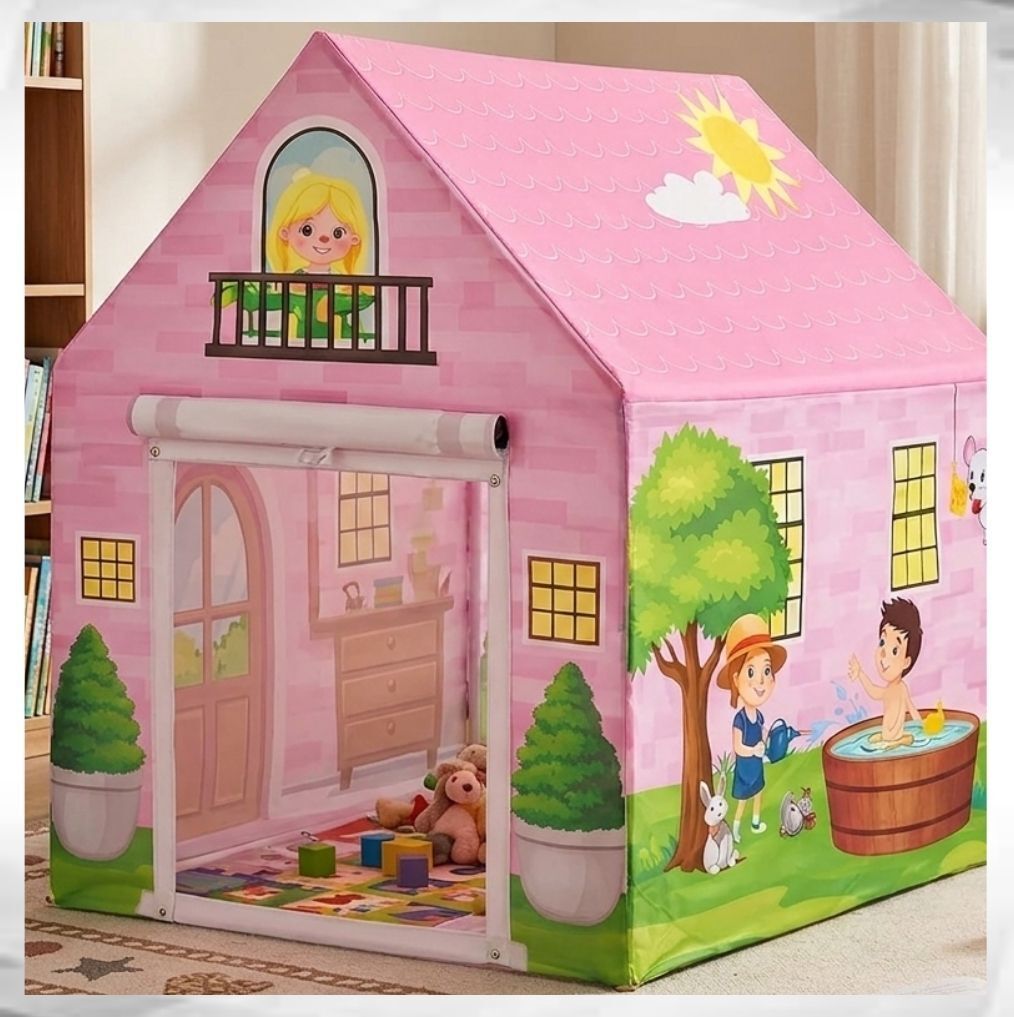 Kids Indoor Play House Tent for Girls Decorative Palace Playroom-image-43