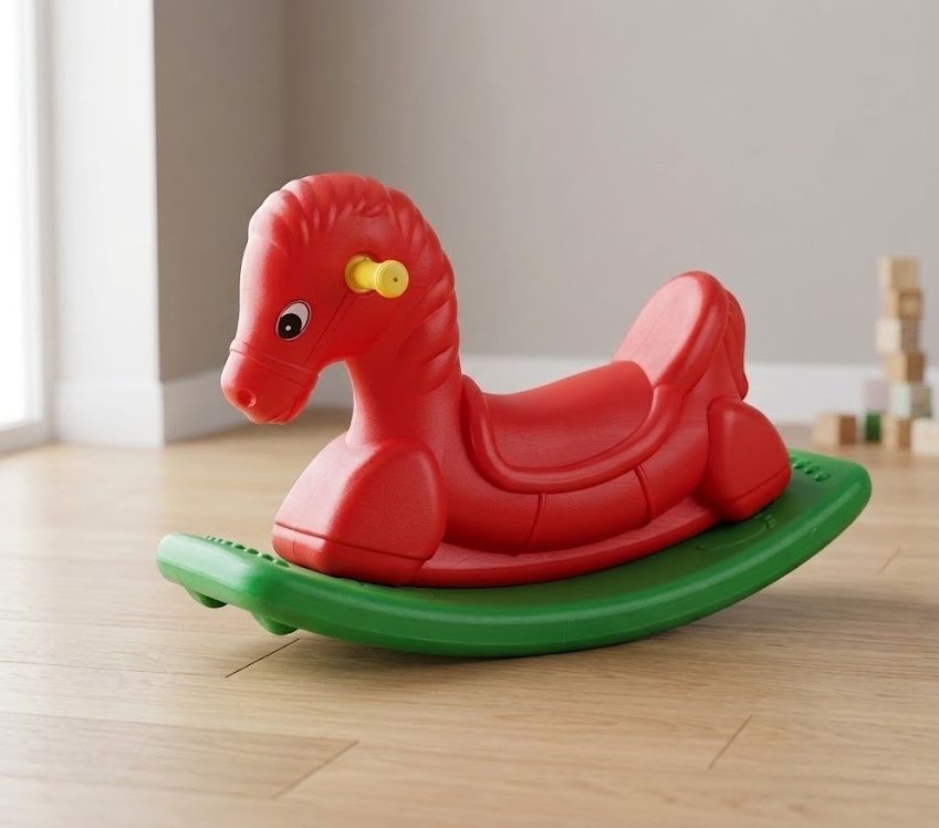 Toddler Plastic Rocking Horse – Safe Ride-Toy for Kids for Indoor & Outdoor Play-image-12