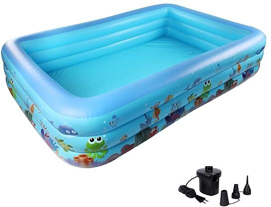 juprev 8.7FT Printed Inflatable Swimming Pool with Electric Pump for Kids Adults-picture-12