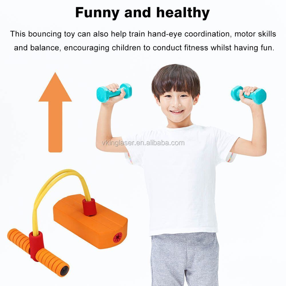 Red & Yellow Foam Pogo Stick – Exercise Toy for Kids