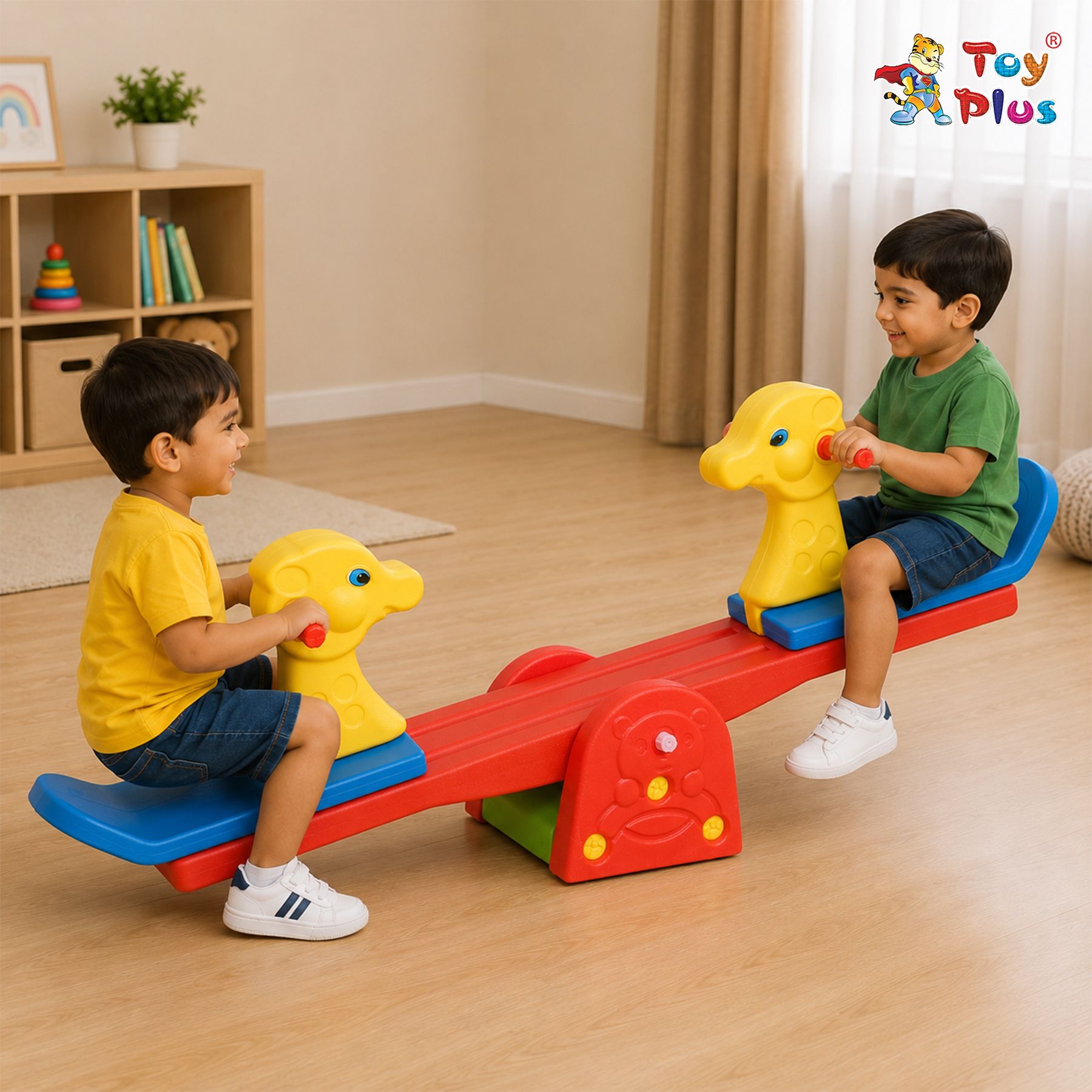 Kids Plastic See Saw for Indoor Outdoor Playground Fun Activity Toy-image-17