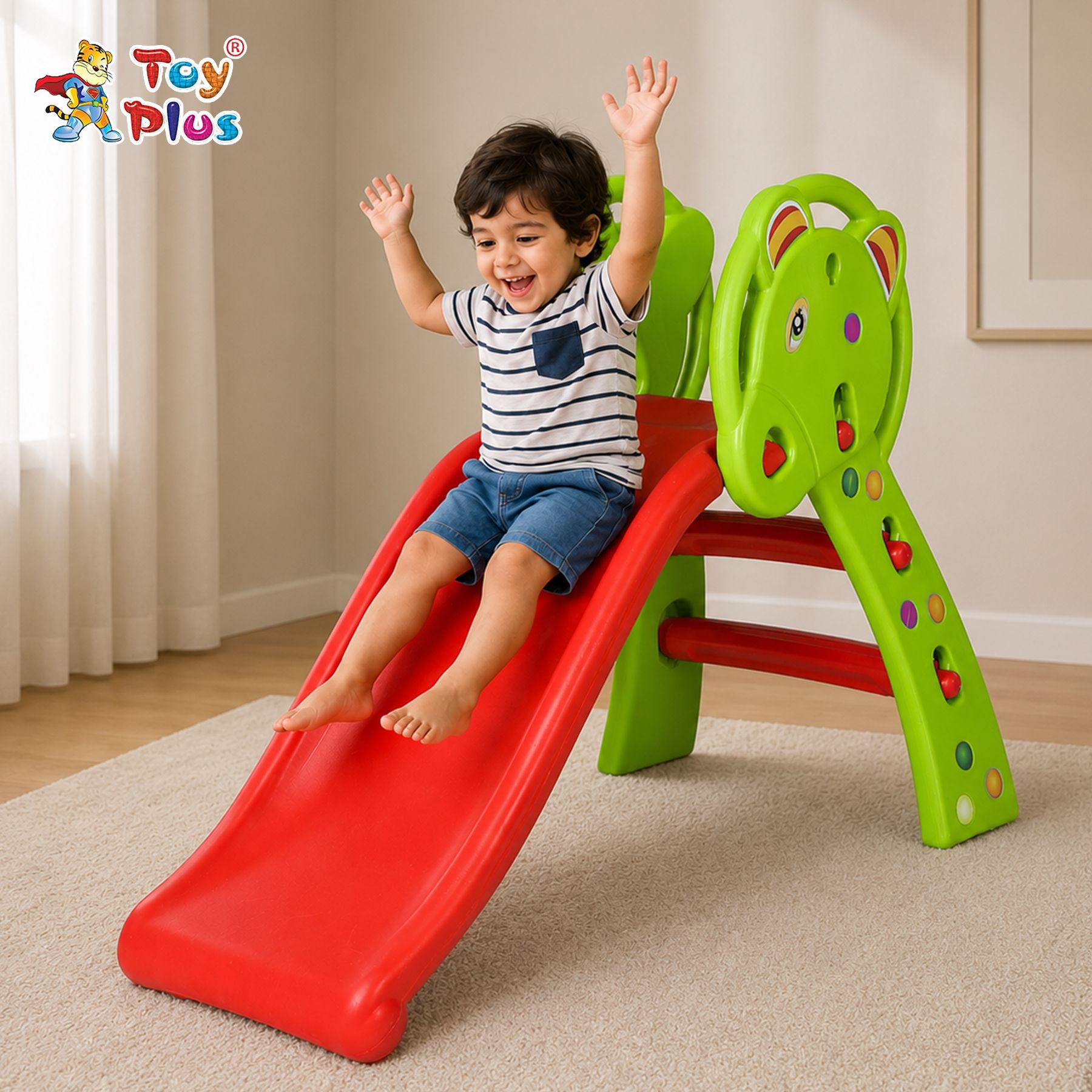toy plus Kids Garden Slide Heavy Duty Plastic Slide for Toddlers Boys and Girls-picture-20