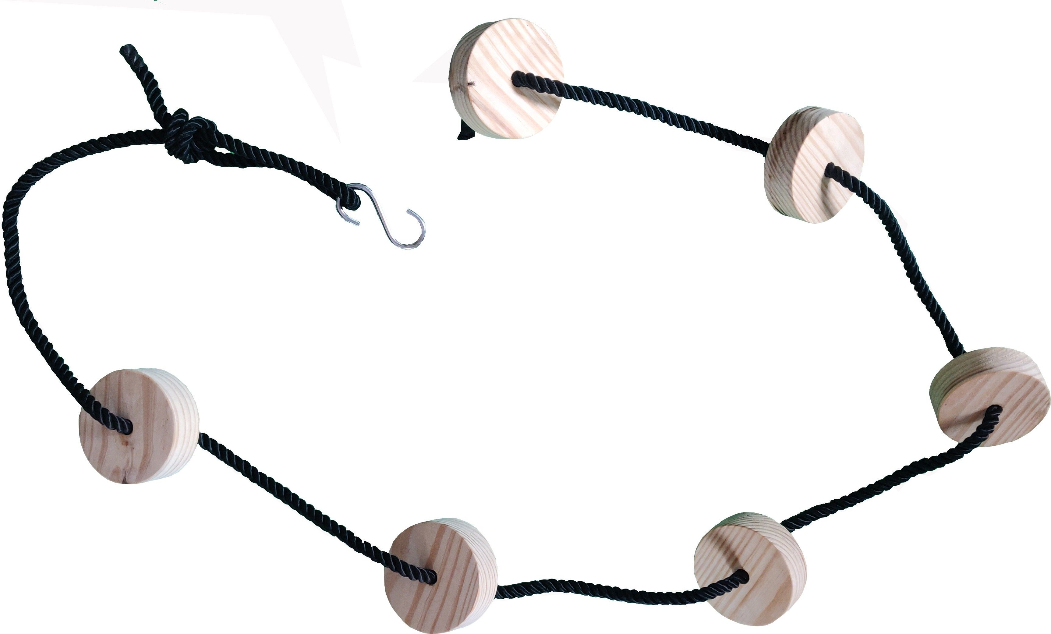 Wooden Knot Rope for Climbing for Physical Activity Climbing Rope for Kids Play