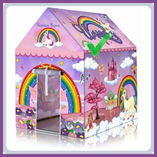 valam enterprise Kiddie Delight Unicorn Play Tent Large Pink Portable-picture-23