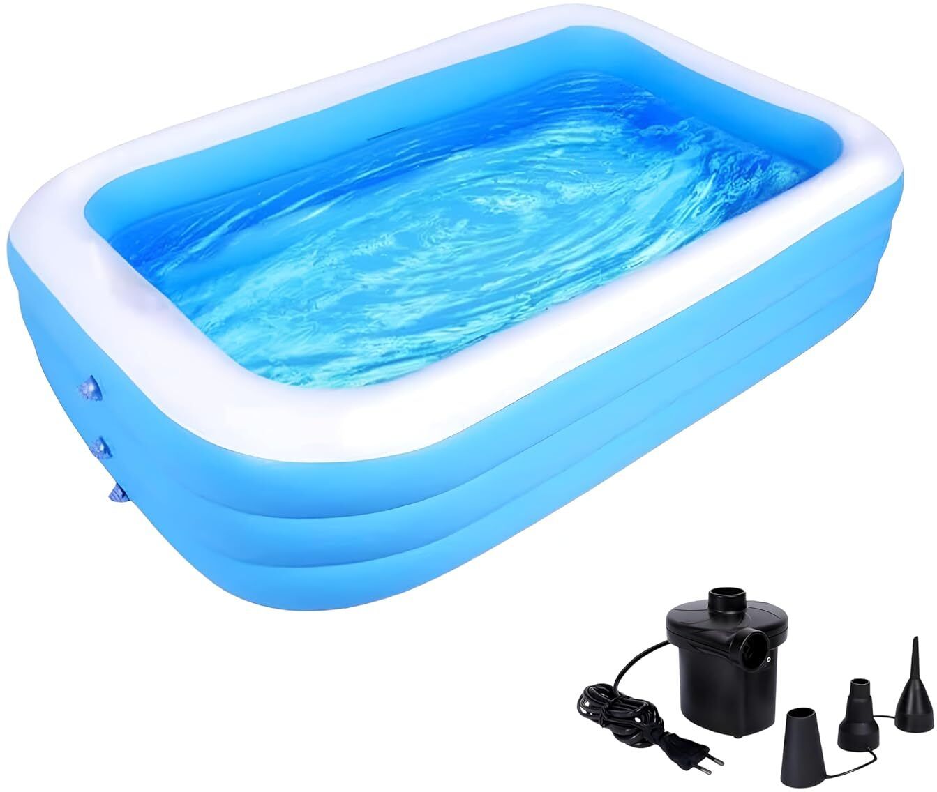 5ft Inflatable Swimming Pool for Kids & Family, Durable PVC, Easy Setup