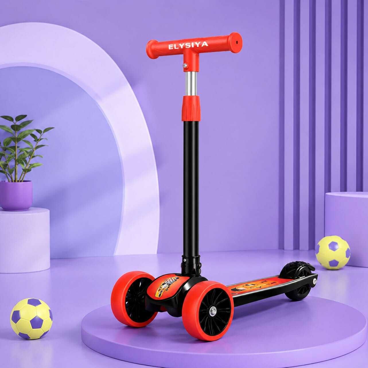 Kids Adjustable 3 Wheel Scooter for Indoor Outdoor Fun Ride-image-39