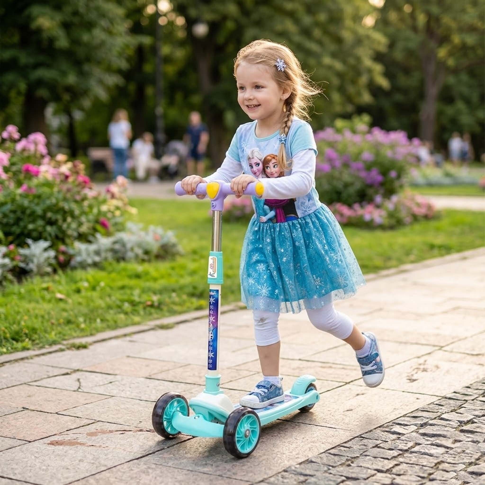 kriiddaank Disney Frozen Adventure 3-Wheel Kick Scooter LED Light Up Wheels, Music-picture-12