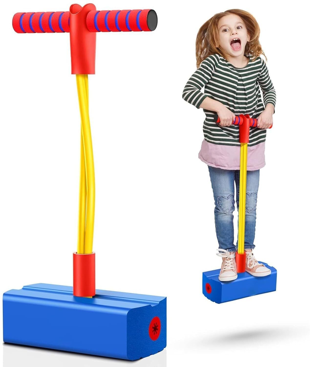 Pogo Jumper Fun Safe Pogo Stick Durable Foam Bungee Jumping Stick Toy For Kids