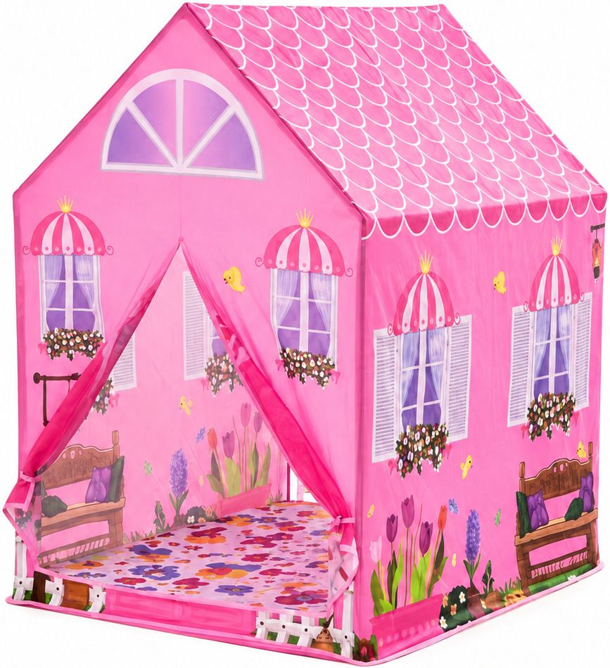 kinjovilla Kids Indoor Outdoor Folding Play Tent House | Portable Fabric Playhouse-picture-12