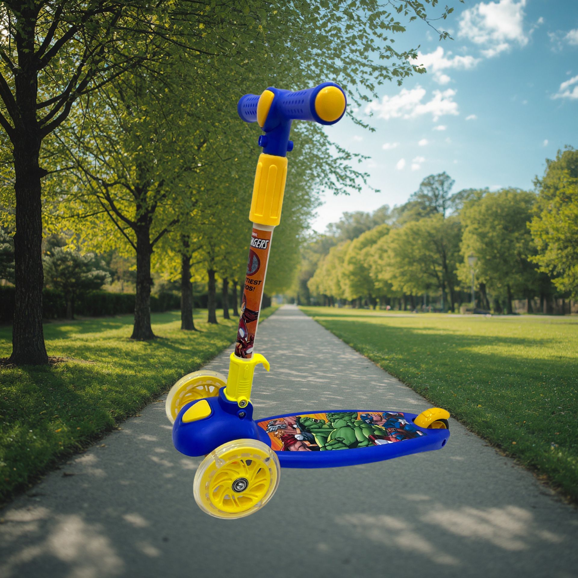avengers 3 Wheeler Heroglide Kick Scooter for Kids-picture-3