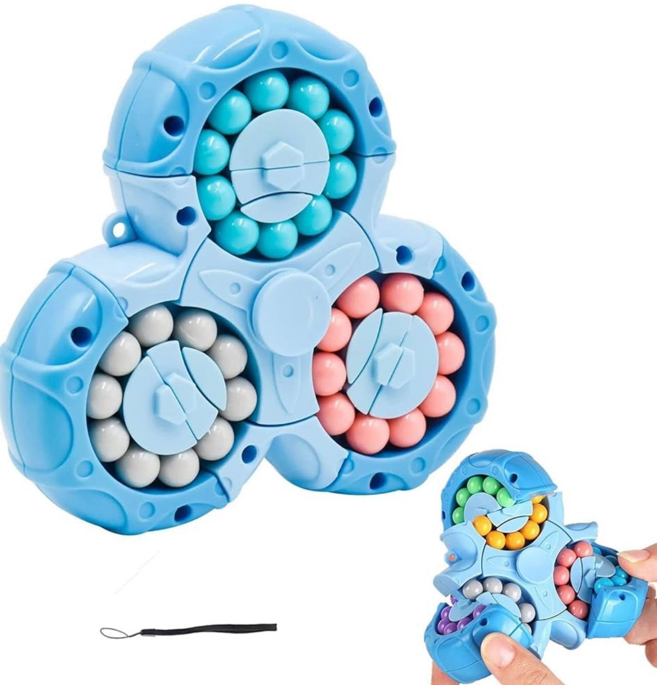 Spinny twist magic bean cube fidget spinner puzzle toys-image-37