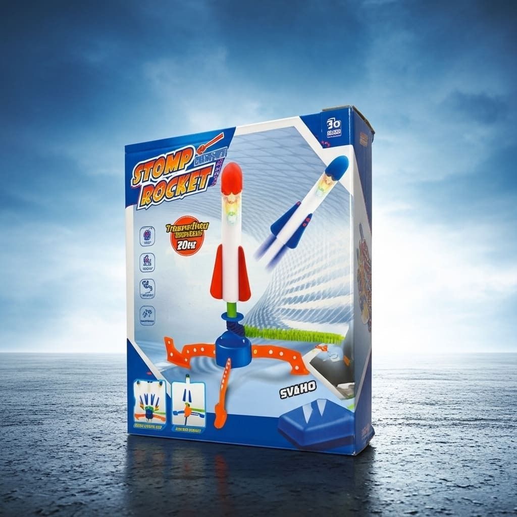 Rocket Glow Rocket Launcher, 2 Foam Rockets, Toy Air-image-44