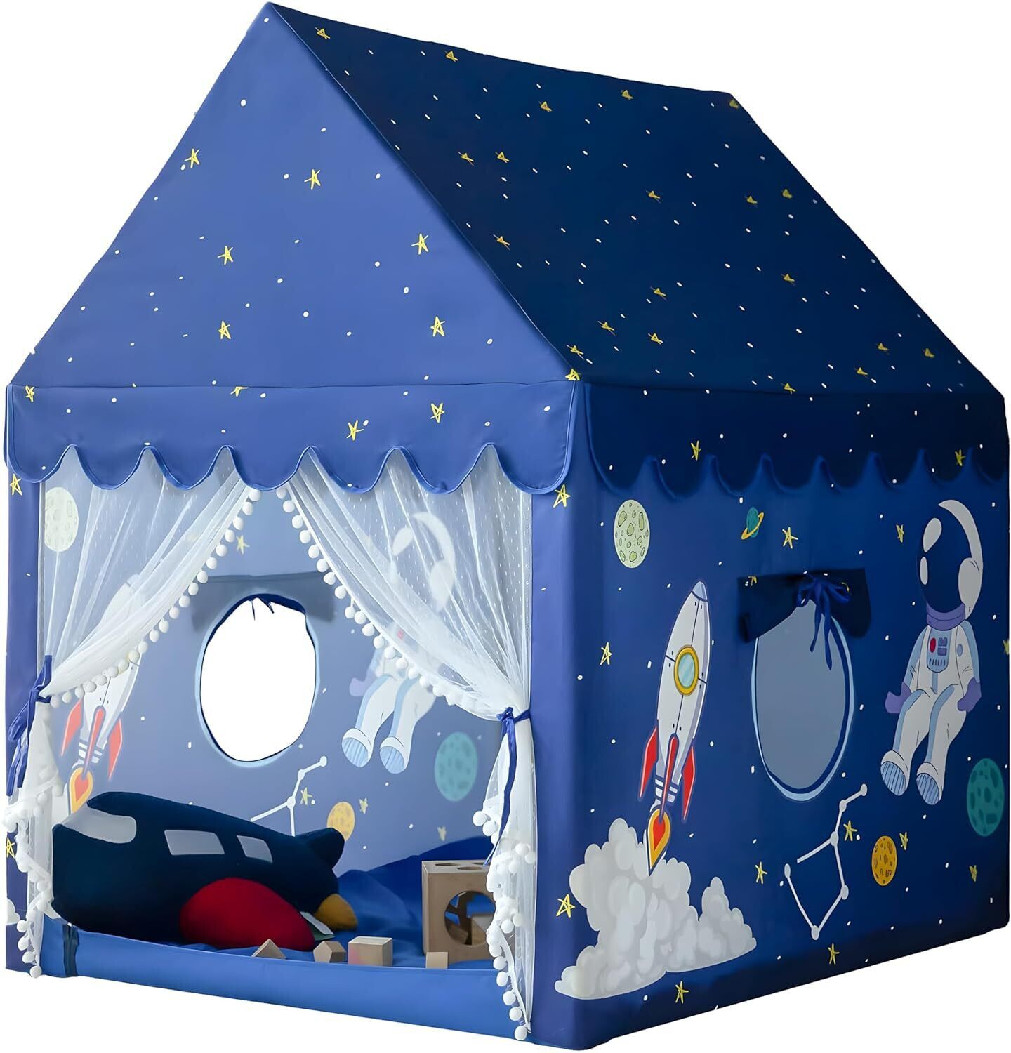 Kids Theme Play Theme for Kids 3-13 Year Old Kids (Rocket House Blue)-image-40