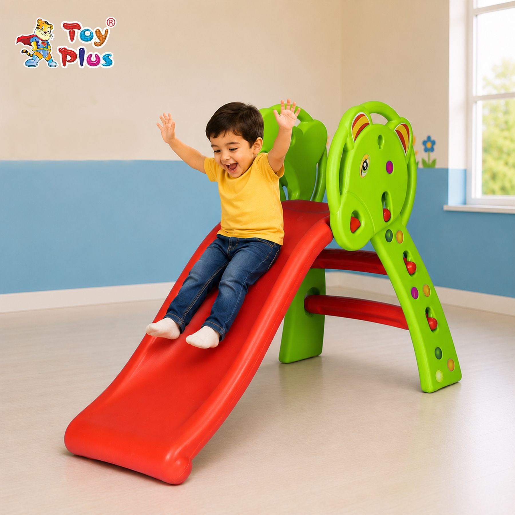 toy plus Children Fun Slide with Strong Ladder Easy Climb Indoor Outdoor Toy-picture-48