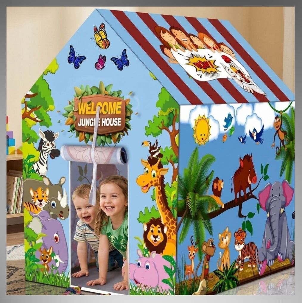 cloudconcept Kids Indoor Adventure Play House Tent - Educational Jungle Theme Tent-picture-11