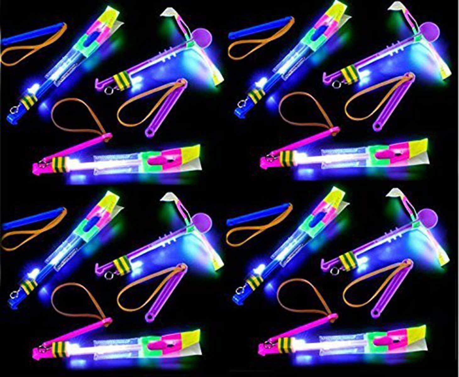 Amazing Light Arrow Rocket Helicopter Flying Toy Party Fun Gift (Pack Of 12)