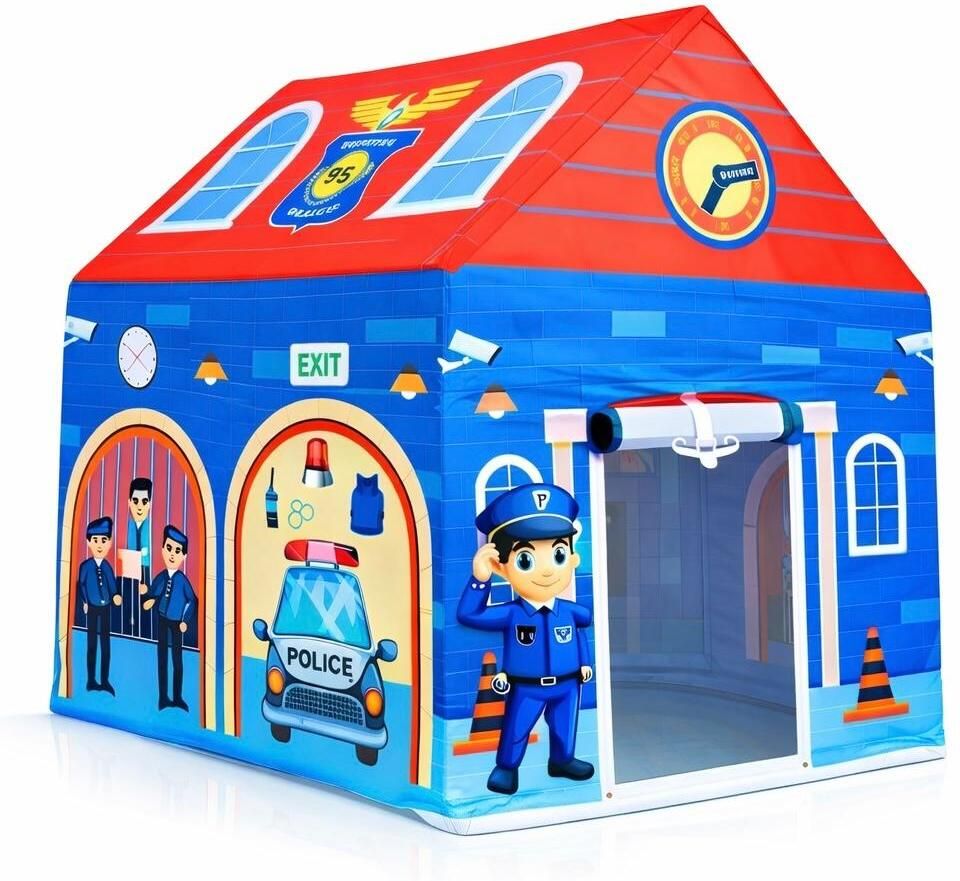 Police Station Theme Tent House for 10 Years Kids Toys-image-42