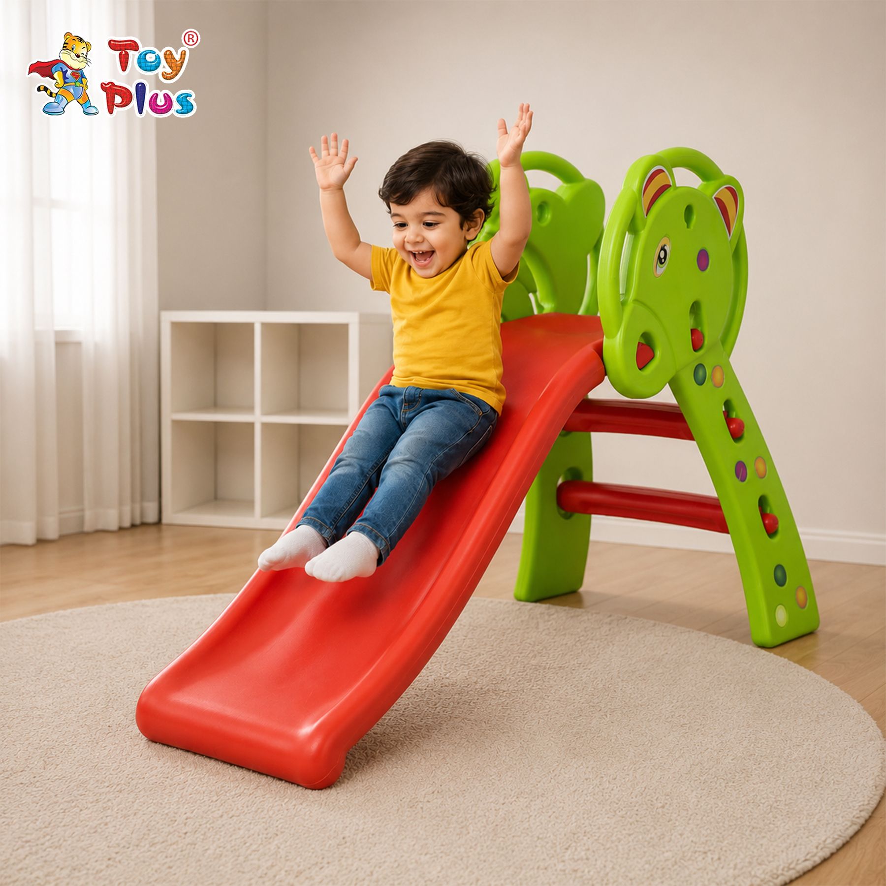 Kids Plastic Slide for Toddlers Indoor Outdoor Play Slide for Boys Girls-image-29