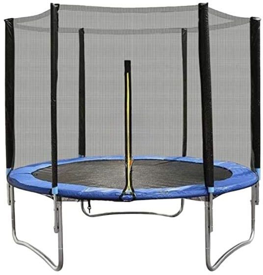 (6 Feet) Premium Fitness Trampoline with Enclosure net and Poles Safety Pad.