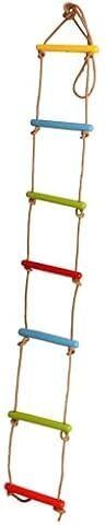 Wood Rope Ladder (5 Steps) Rope Climbing Ladder for Kids Physical Activity