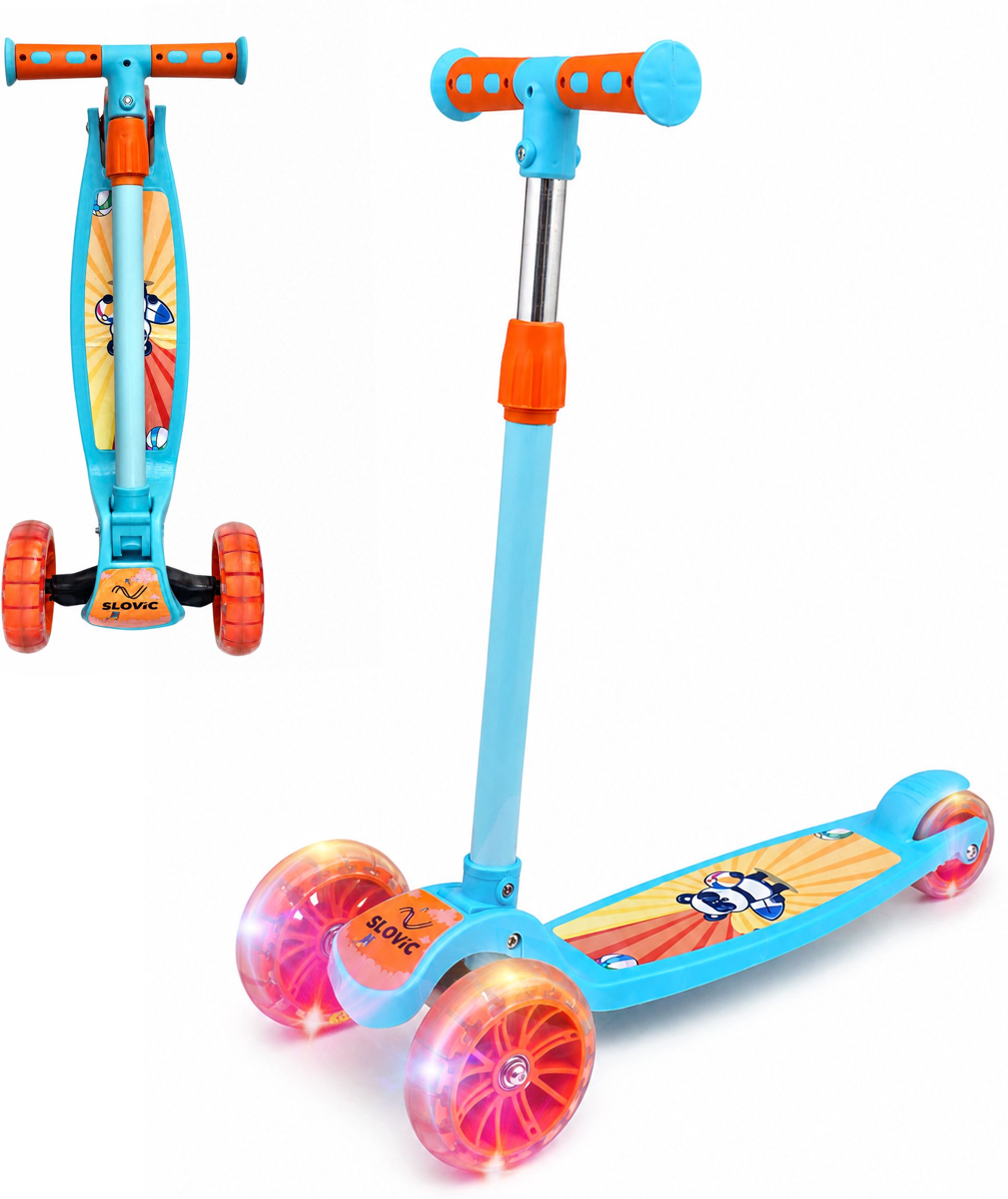 slovic Kick Scooter For Kids 3+ Years with Adjustable Height | Lightweight & LED Weel-picture-14