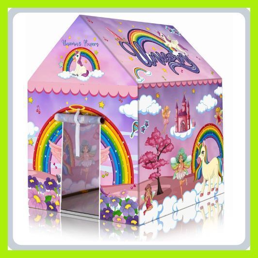valam enterprise FunToys Unicorn Tent Large Playhouse Waterproof Durable Easy Assemble Kids Play-picture-26