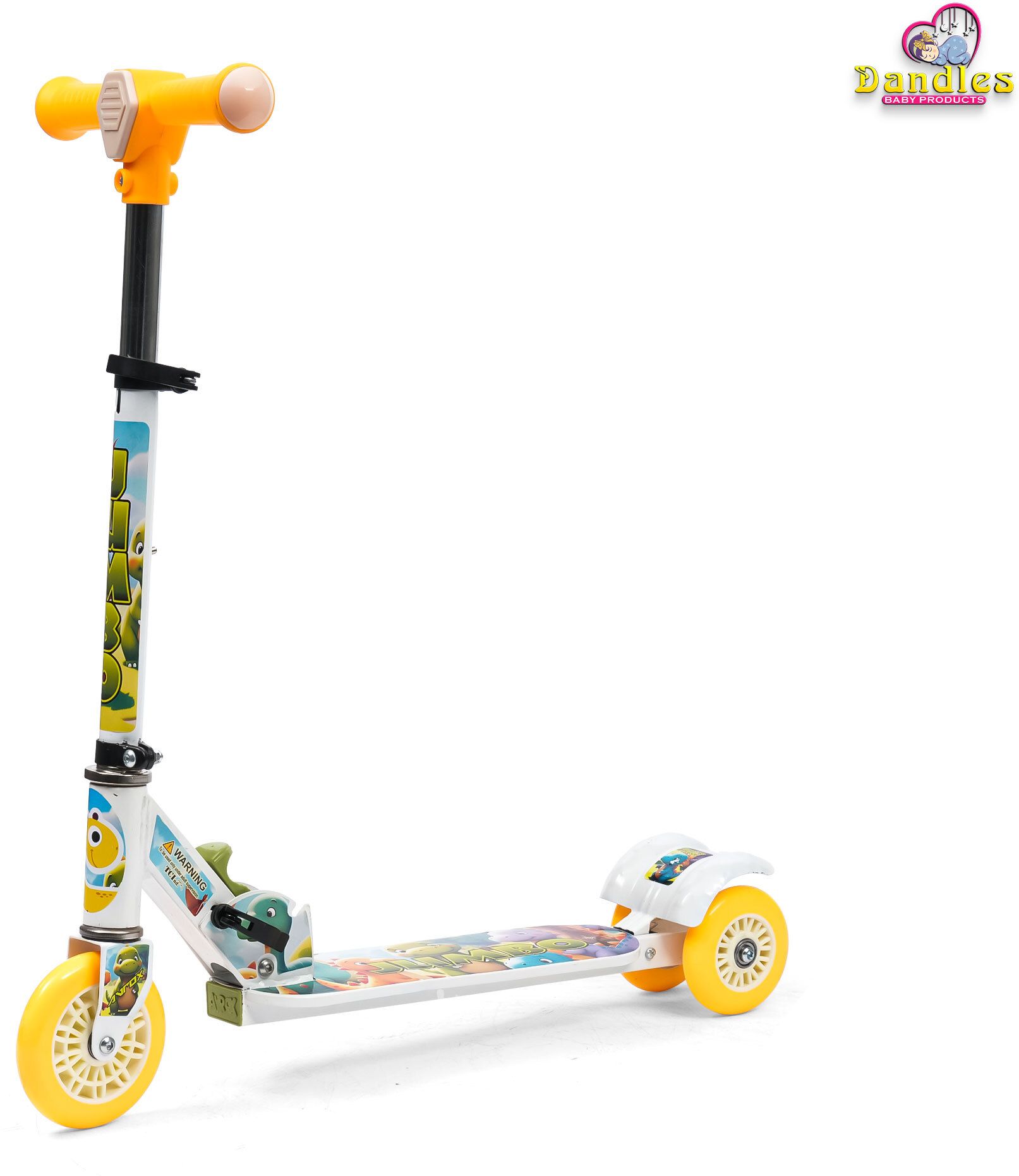 dandles Kick Scooter Foldable Height Adjustable Handle 3PU Wheels For Kids Scooter-picture-1