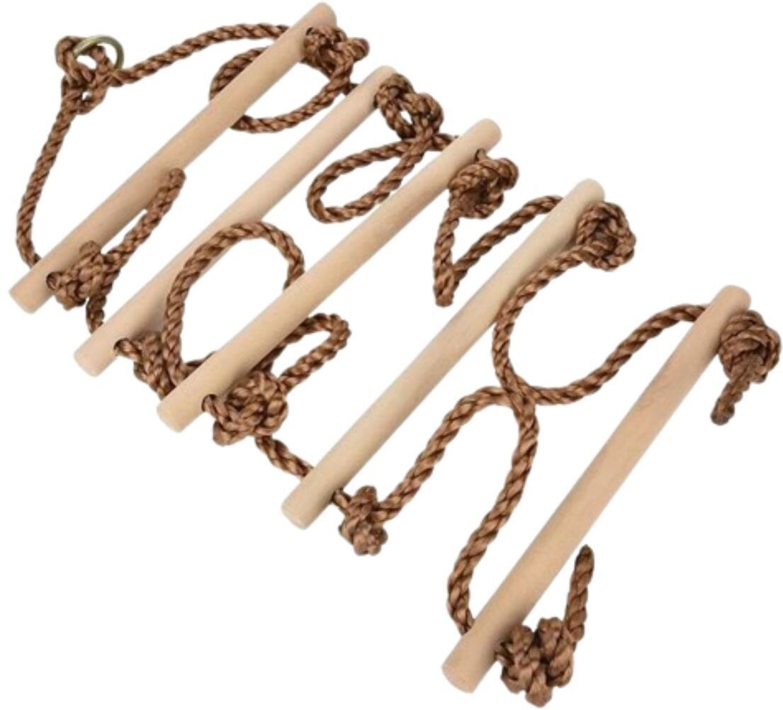 Climbing Ladder Hanging Rope Wooden Ladder For Kids Indoor Outdoor Fun for kids