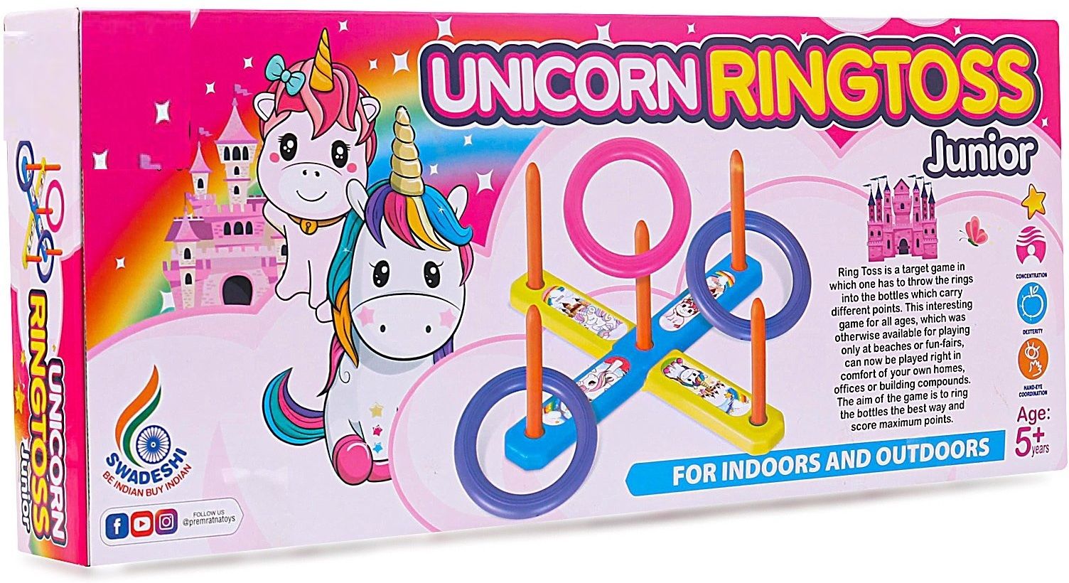 Unicorn Ringtoss Junior Game - Multicolour