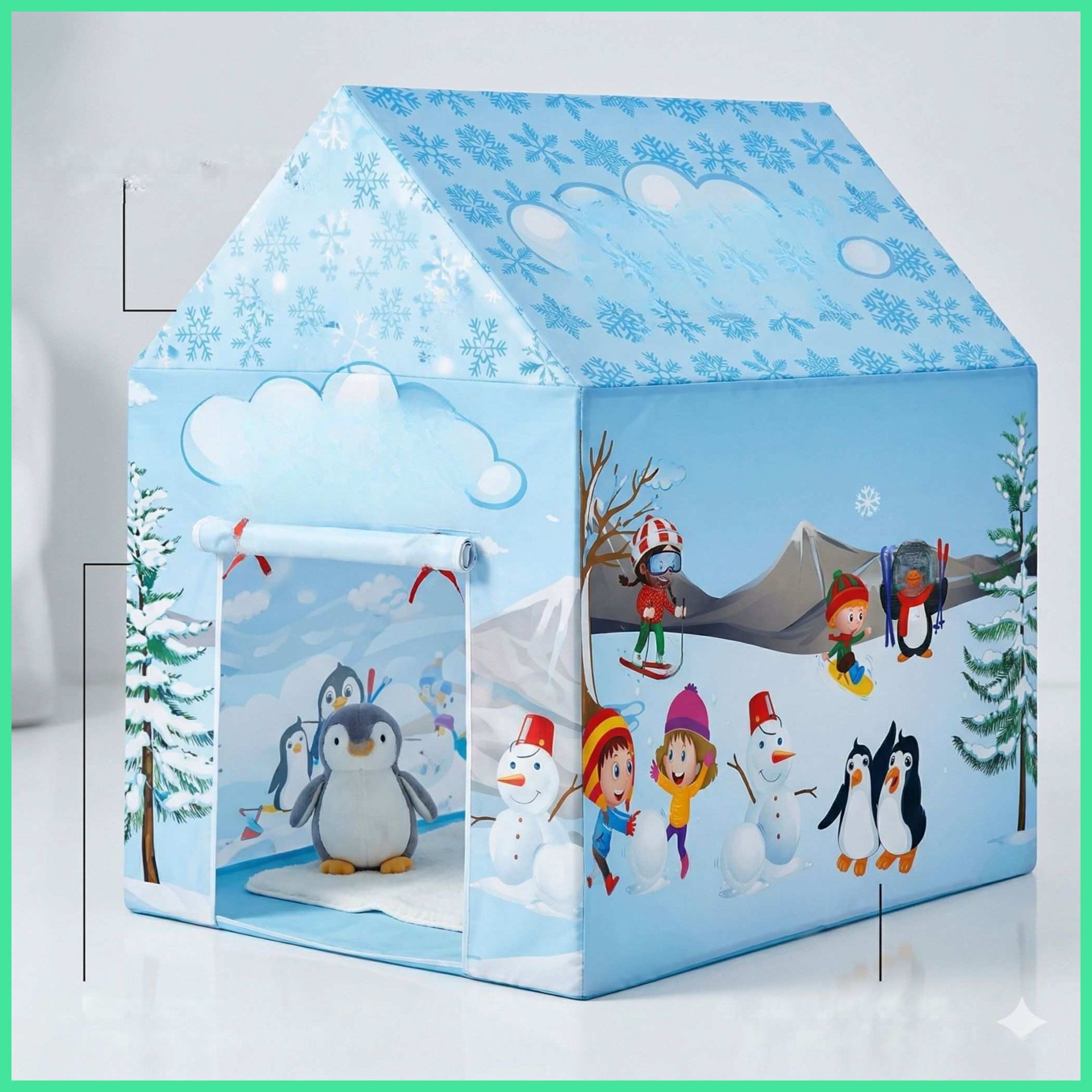 valam enterprise Penguin Play Tent Large Premium Quality Foldable Waterproof Kids Playhouse-picture-15