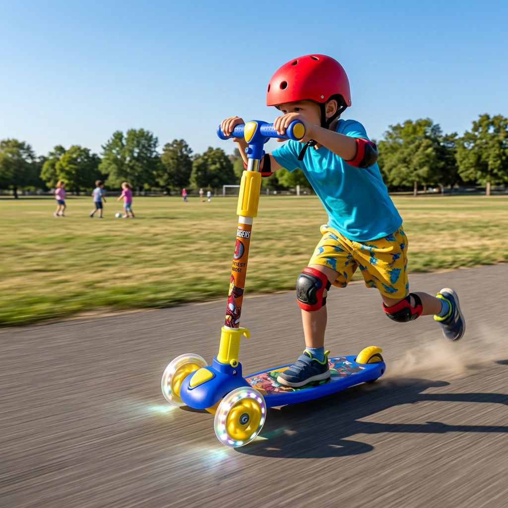 avengers Heroglide Premium Ride Scooter for Young Kids with Rear Tyre Brake-picture-20