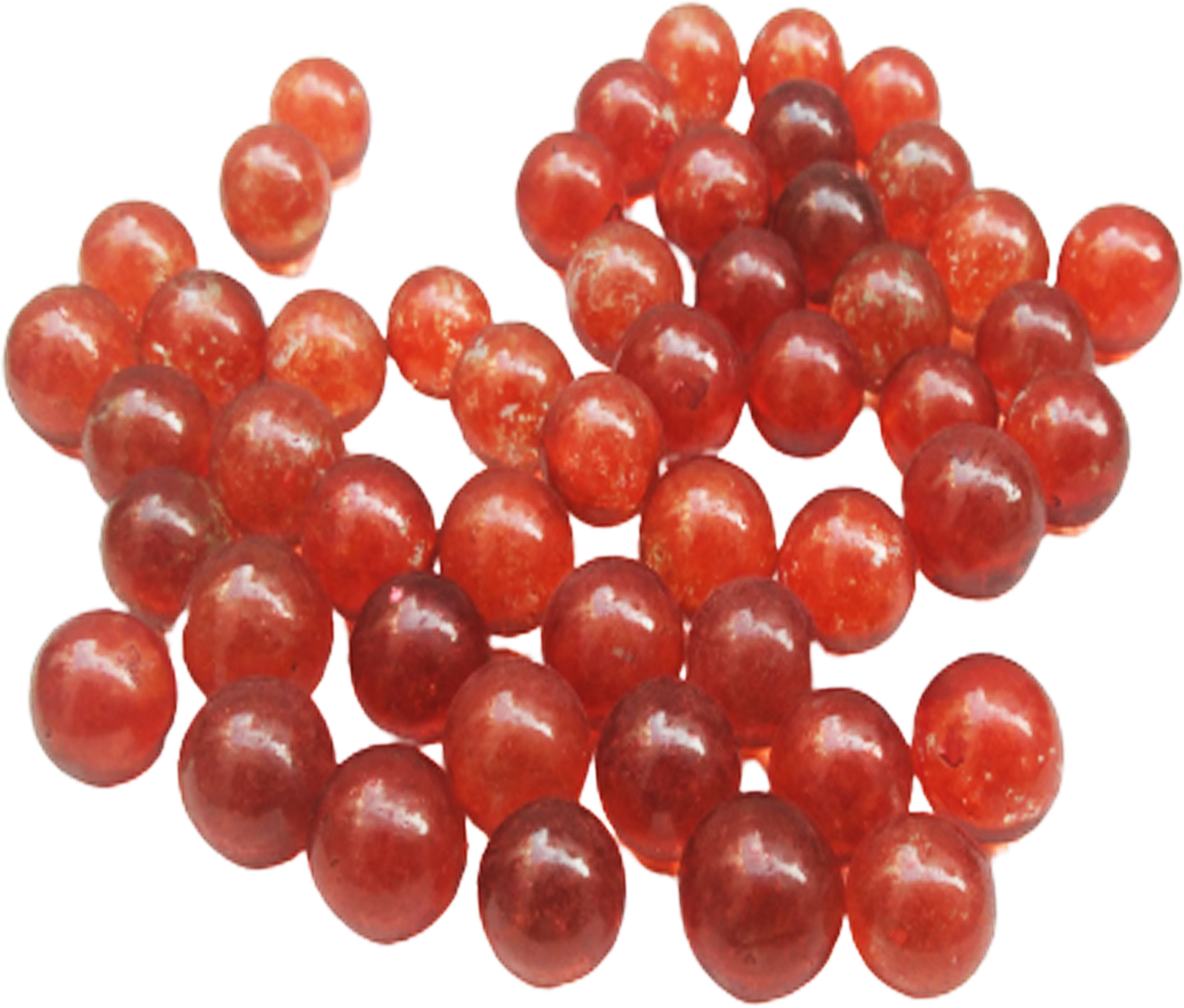 Plane Orange Colour 50 Piece Kanche Marble Glass Ball Goli in Outdoor Toy