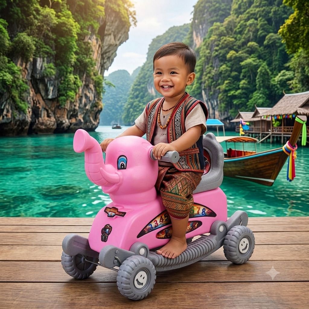 Plush Musical elephant with Wheels |-image-7