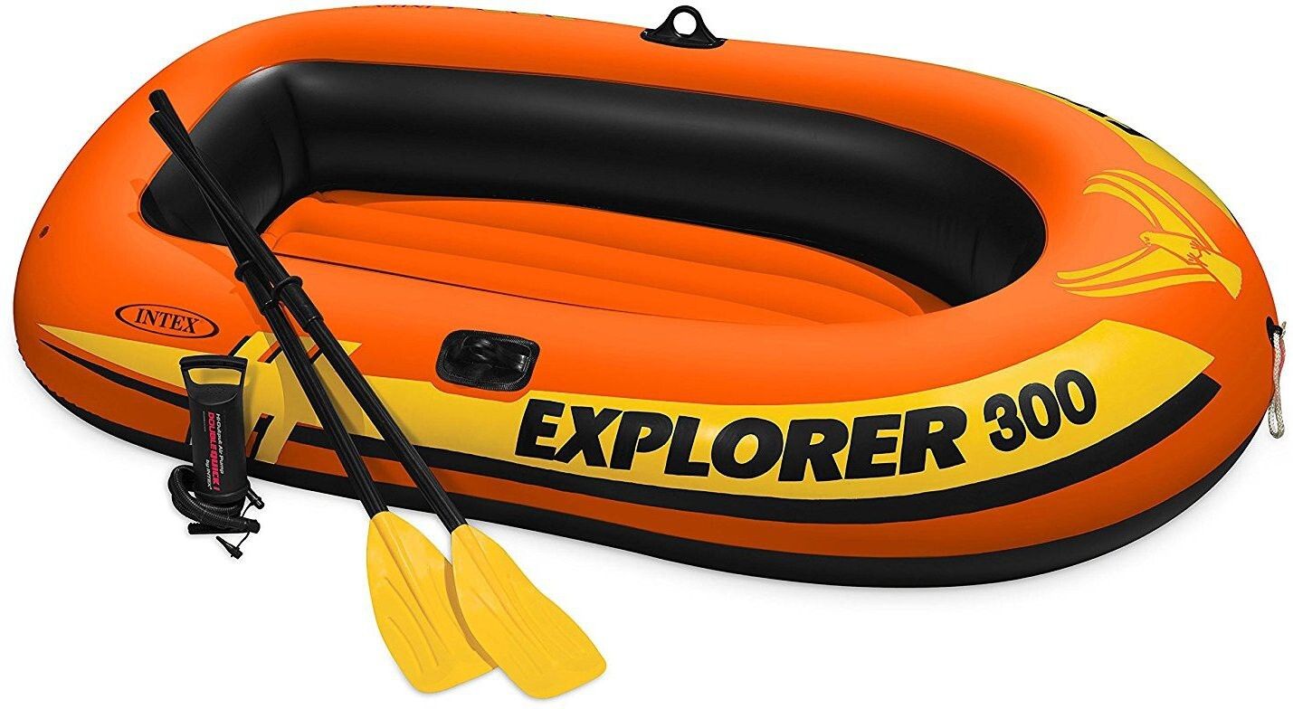 Explorer 300 Boat Set with Oars & Air pump, 3 Person Boat