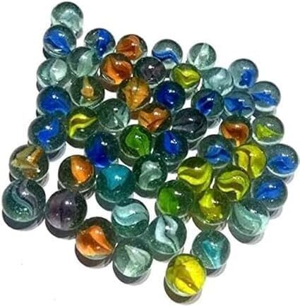 Marbles Set, 25mm Multi-Coloured 50 Pieces