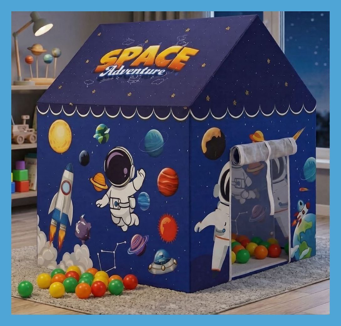 Space Odyssey Kids Play Space Tent Large Blue Durable Easy-image-44