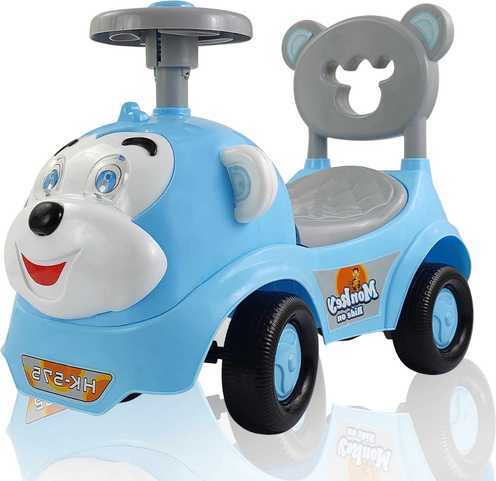 Monkey Push Rideon's Car With Toy Bar Storage & Back Rest For Boys & Girls-image-16