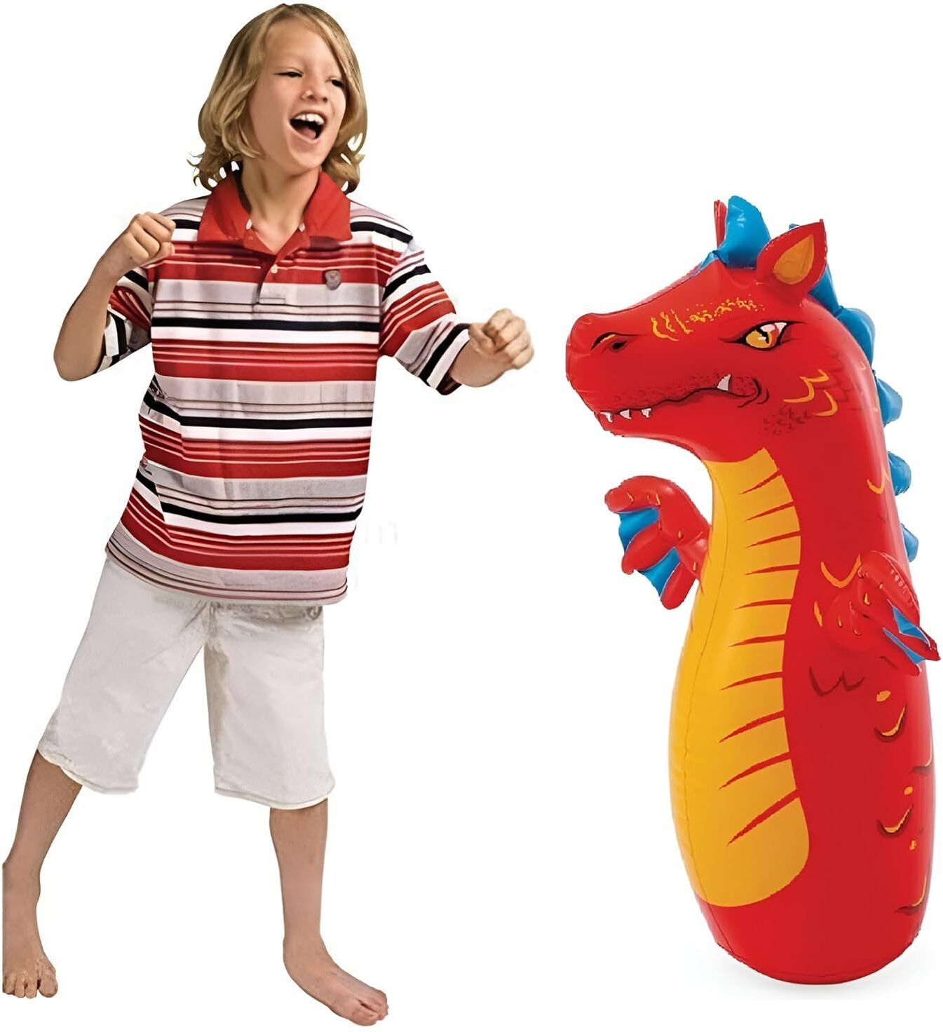 Kids Inflatable Red Dragon Punching Bag – Freestanding Puching bag Hitme Toy Inflatable HitMe Toys-image-8