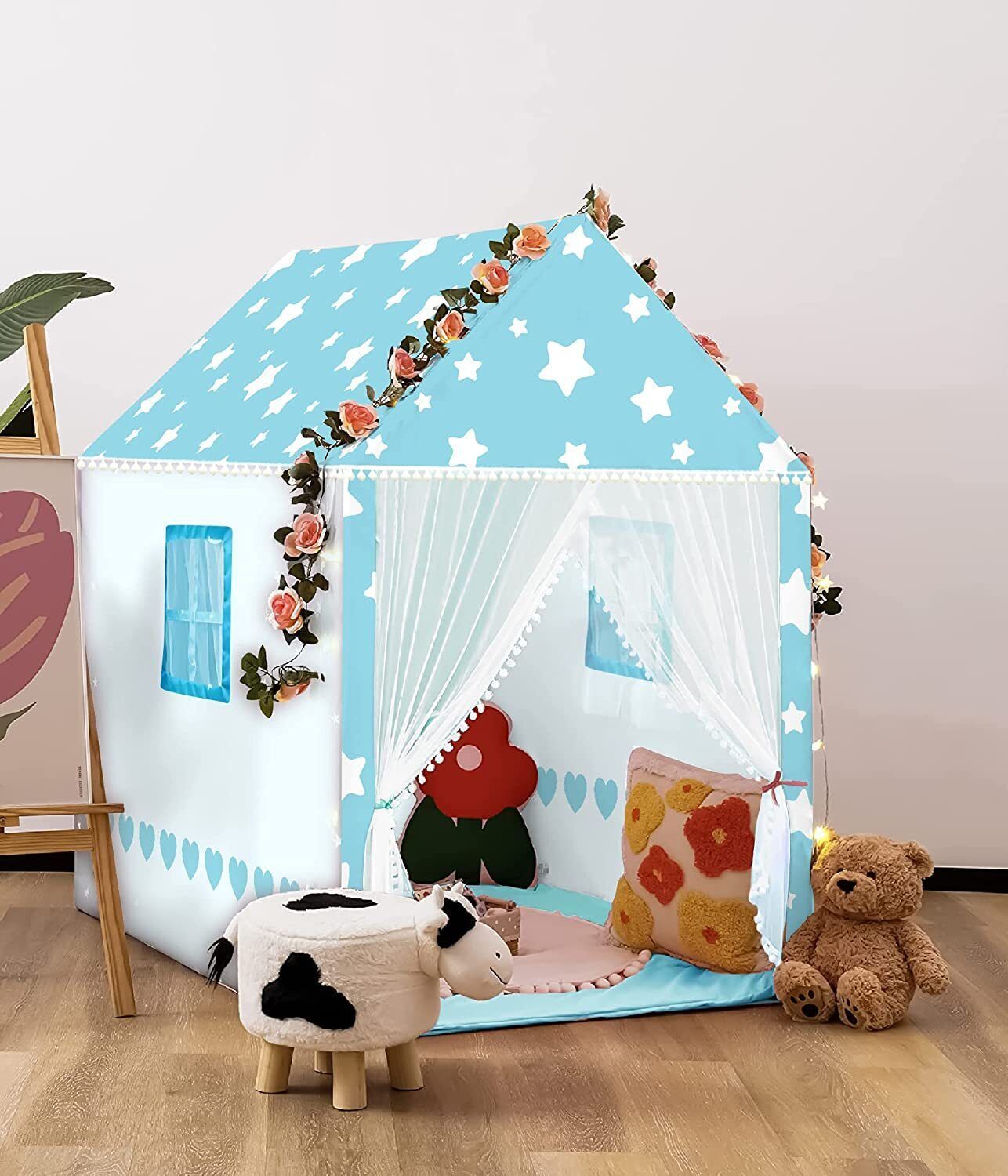 Sky white Star Tent house for kids-image-35