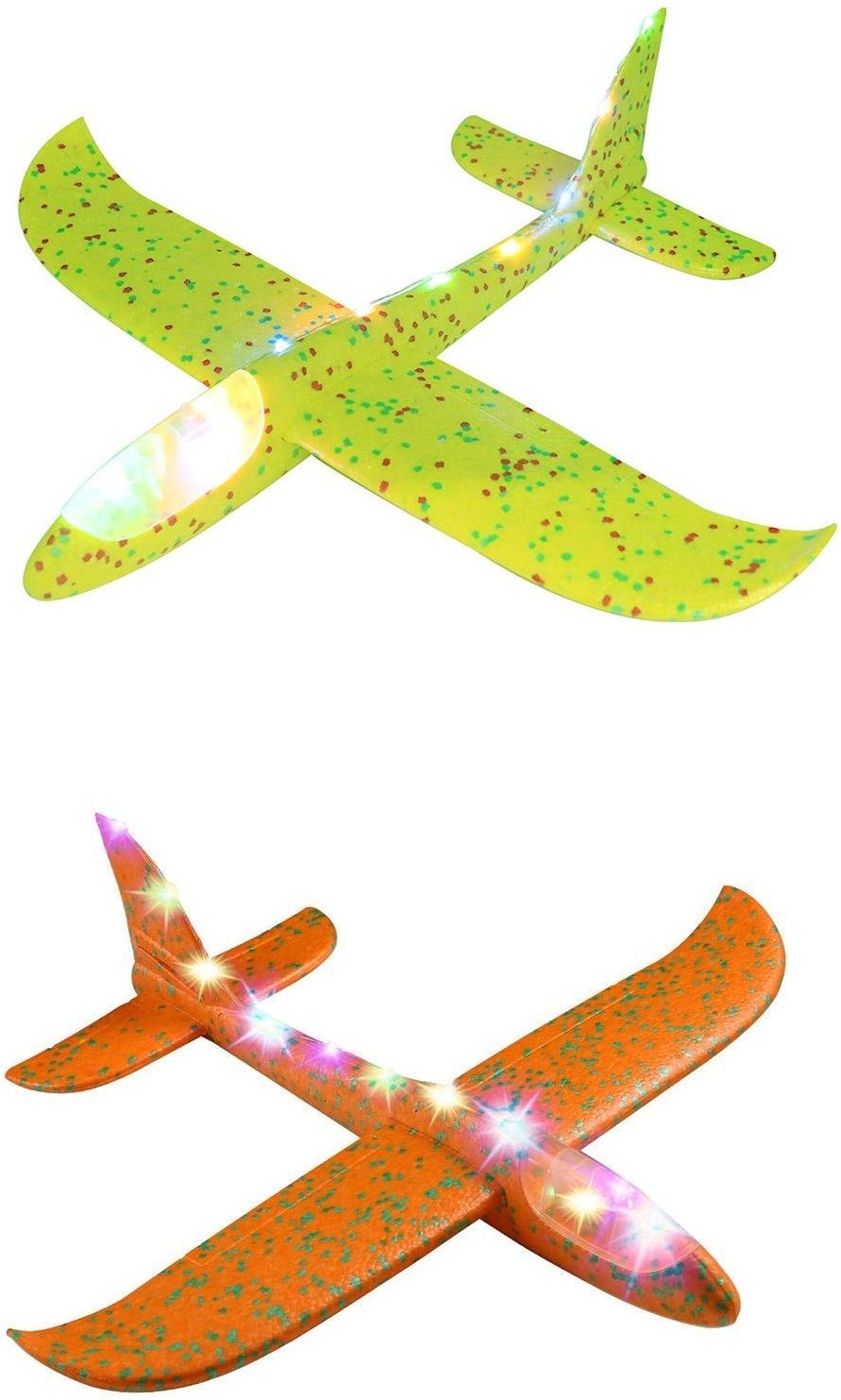 Kids Toys Hand Throw Flying Glider Plane Foam Aeroplane Glider Foam Plane 2Pcs-image-30