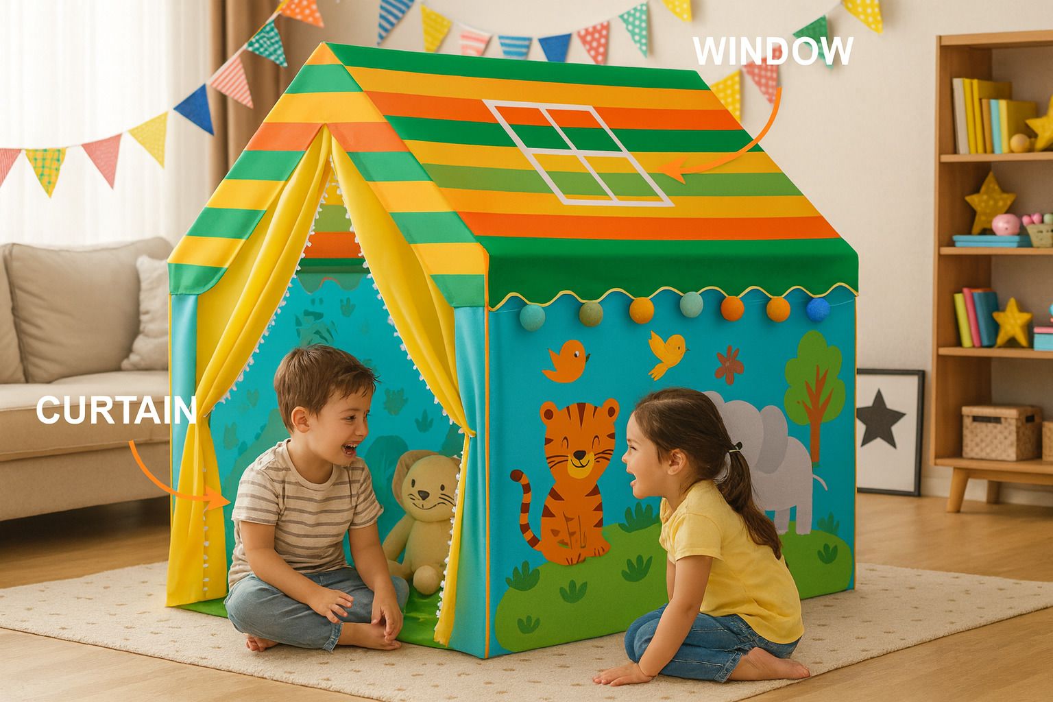 sukan tex kids tent house jungle them-picture-14