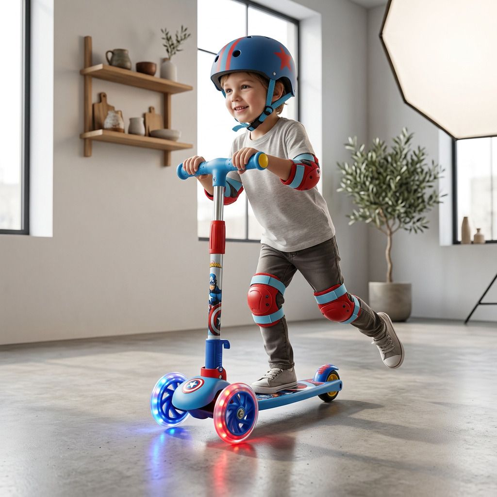 avengers Heroglide Captain America Fun Ride Scooter for Young Children-picture-9