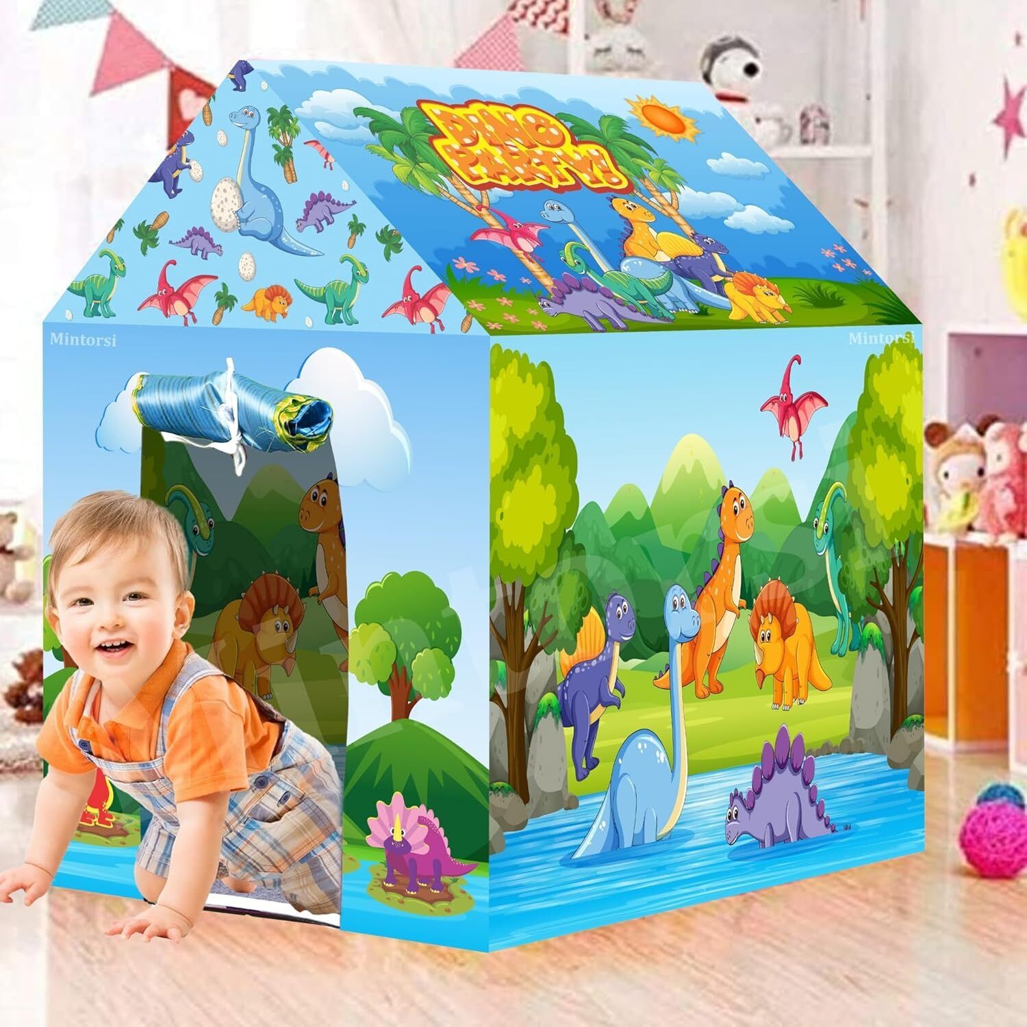 nutriverse Kids Jungle Adventure Play Tent House Foldable Indoor & Outdoor Play Tent-picture-12
