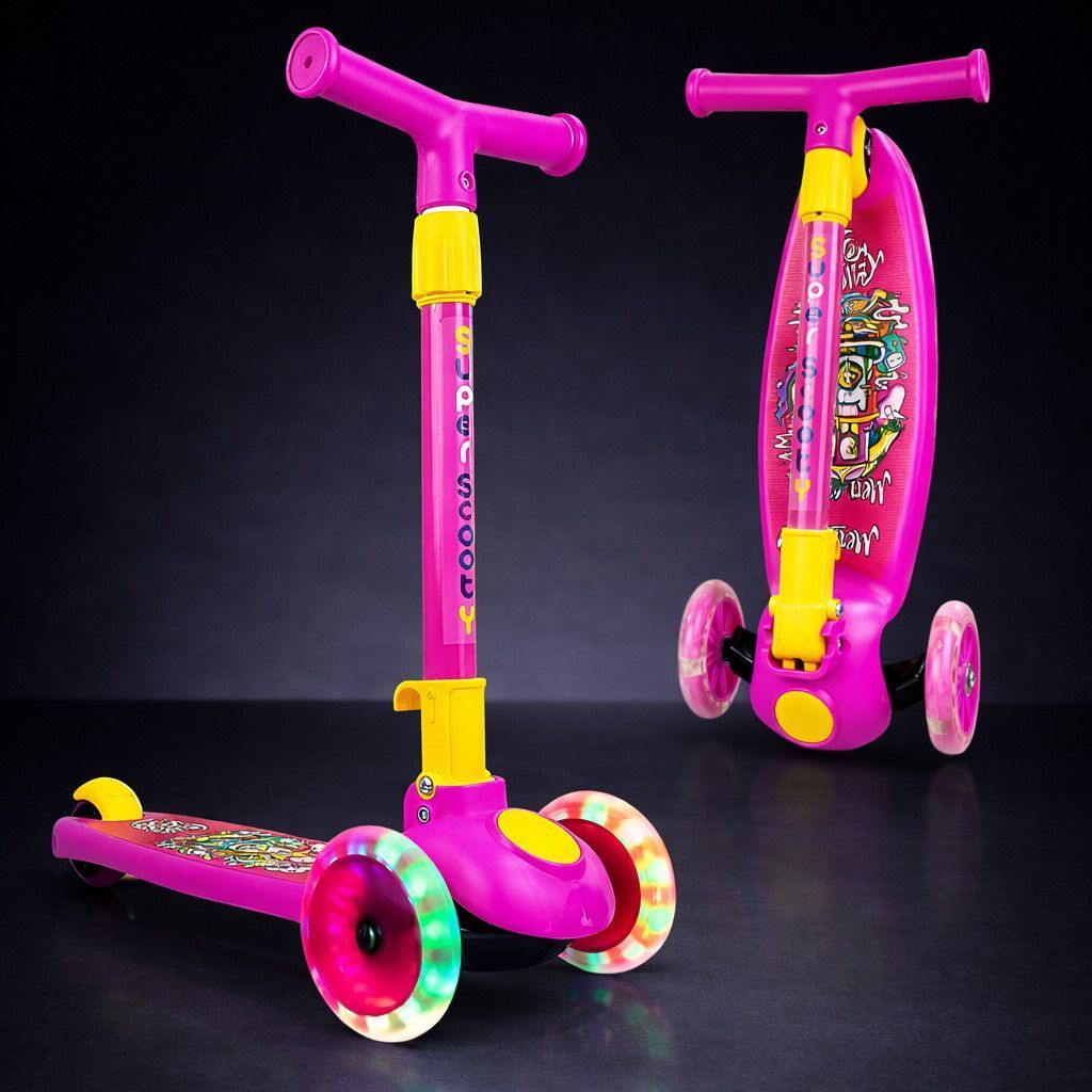 speedfox New One Kids Scooter for Age 2–6 Years | 3 Wheel Scooter with Adjustab-picture-38
