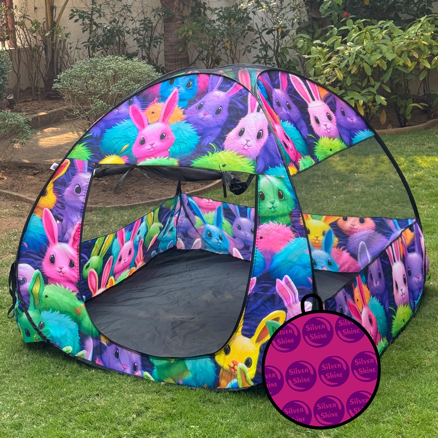 Foldable Play Tent House Pop-Up Indoor & Outdoor Play House for Girls Boys-image-44