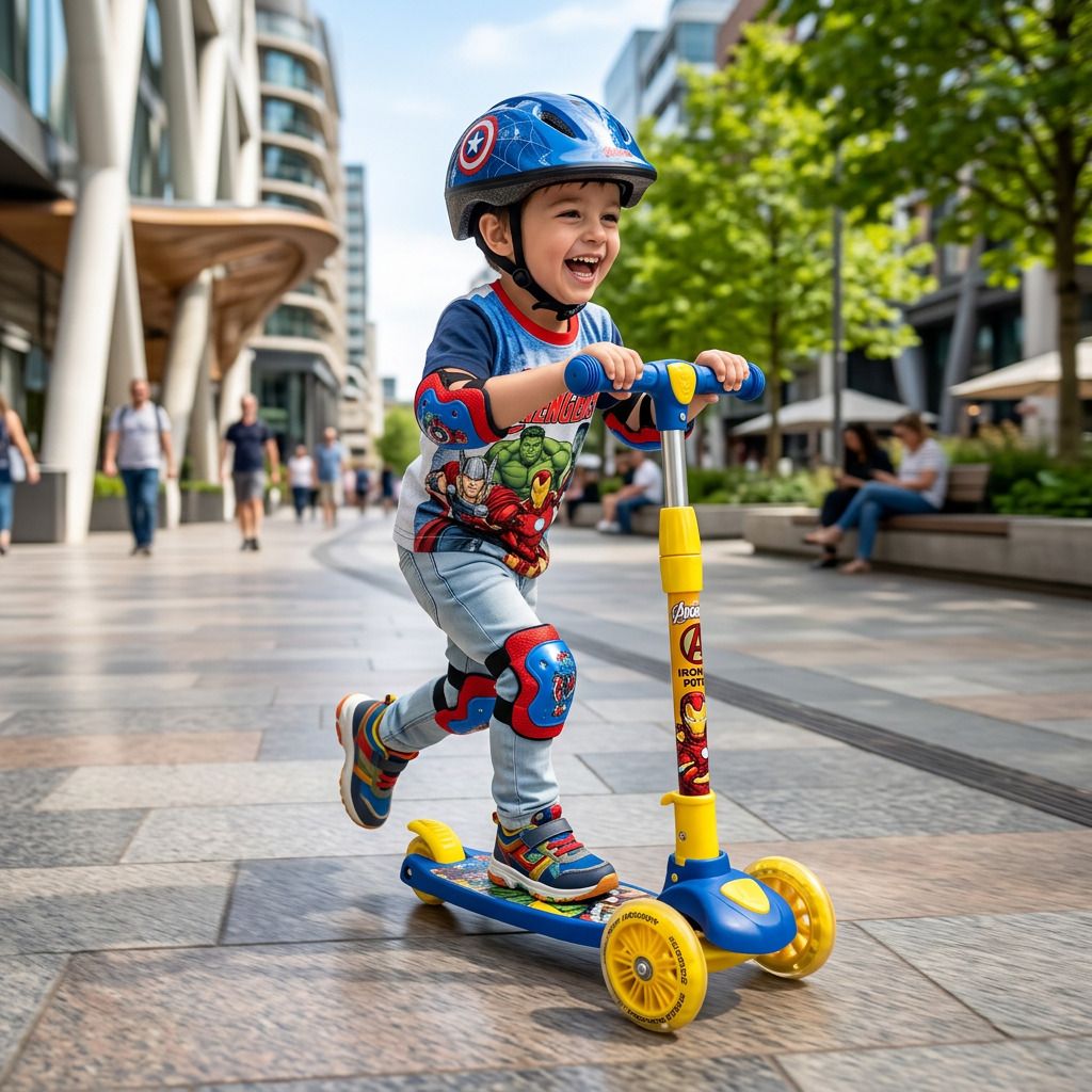 avengers Heroglide Scooter for Kids - 3 Wheeler Kick Scooter-picture-19