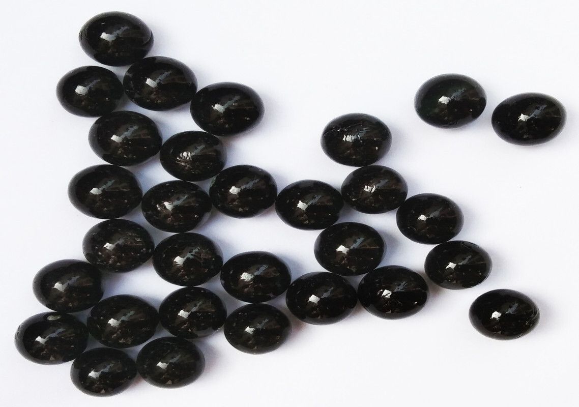 30 Pcs Black Colour Kanche Marble Glass Ball Goli in Outdoor Toy